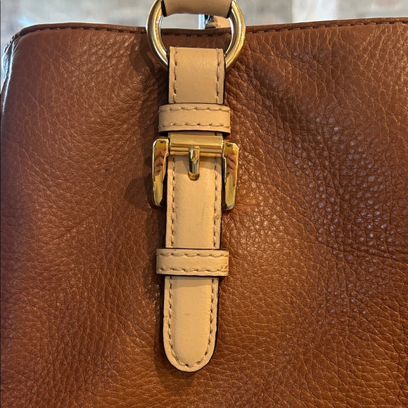 Michael Kors Tan and Cream Purse/Tote Early 2000s Vintage - Picture 2 of 12